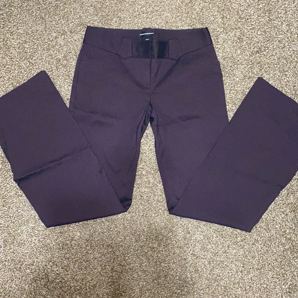 Purple and black dress pants